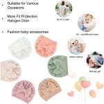 6 PCS Stretchy Baby Turban Hats, Baby Hat with Bows for Girls, Baby Boys Caps, Toddler, Newborn, Infant Hat Unisex - Image 6