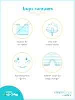 Simple Joys by Carter's baby-boys 3-pack Rompers - Image 6