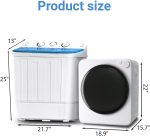 Portable Washer and Dryer Combo Set, 32 lbs Portable Clothes Dryers, 5 Drying Modes, 18 lbs Fully Automatic Washing Machine, Compact Washer and Dryer for Apartment, RV, Dorm - Image 3