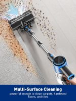 Cordless Vacuum Cleaner, 8 in 1 Powerful Suction Lightweight Vacuum Cleaner for Home, LED Display, 3 Suction Modes, 45Mins Detachable Battery Vacuum for Hard Floor Carpet Pet Hair - Image 4