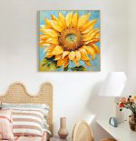 Framed Paint by Numbers Kit for Adults Beginners & Kids Ages 8-12, Sunflower Acrylic Easy Paint by Number with Frame, Watercolor Paint by Number Kits on Canvas Framed (10 * 10 Inch, without Easel) - Image 4