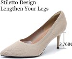 Women's Pumps Knitted Mesh Stilettos Dress Shoes Elegant Pointed Toe High Heels Comfortable Formal Work Office Business Shoes - Image 5