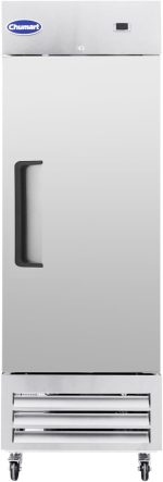 27" Commercial Freezer with Single Solid Door, 23 Cu.ft Fan Cooling Stainless Steel Upright Freezer, LED Lighting, 3 Shelves for Restaurant, Commercial Kitchen, Bar, Shop, etc - Image 2