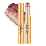 3 Color Eyeshadow Stick, Long Lasting & Waterproof Creamy Eye Shadow, with Vitamin E Makeup for Day & Night Look, caffeine orange, 1.13 Oz (Glittering rose) - Image 2