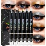 6 Pcs Eyeshadow Stick Shimmer Eye Shadow Set with Retractable and Blendable Eye Shadow Stick for Long-Lasting Colorful Eye Makeup - Image 2