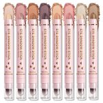 8 Colors Cream Eyeshadow Stick Set, Eye Shadow Brightener Stick Shimmer and Matte Finishes, Long-Lasting, Waterproof, Crease-Proof, Crayon Eye Shadow Pencil Highlighter Makeup - Image 2