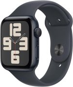 Apple Watch SE (2nd Gen) [GPS 44mm] Smartwatch with Midnight Aluminum Case with Midnight Sport Band M/L (Renewed) - Image 2