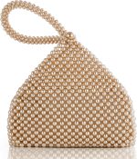 BABEYOND Pearl Clutch Purse Evening Bags for Women Elegant Triangle Purse for Wedding Bride Party Prom - Image 2