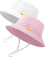 Baby Sun Hat Kids Summer UPF 50+ Toddler Bucket Hat Wide Brim Adjustable Beach Hats for Boys Girls Age 0-6 Years - Image 2