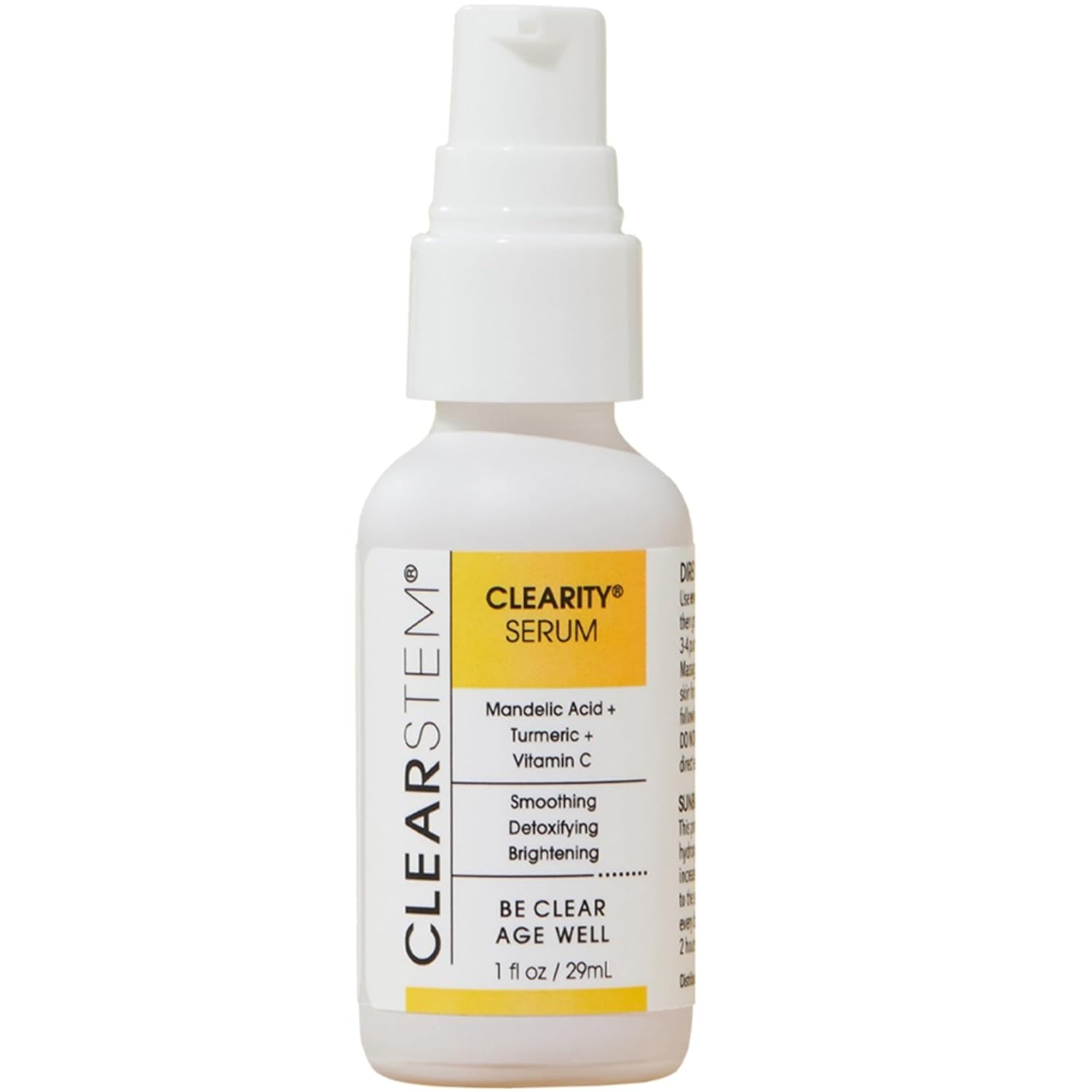 CLEARSTEM - CLEARITY The Blackhead Dissolver Mandelic Acid Serum - Vitamin C, Turmeric, Collagen Boost - All Skin Types - Facial Skin Care Products - Gluten Free, Cruelty Free - 1 fl oz / 29ml - Image 2
