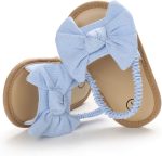 COSANKIM Infant Baby Girls Summer Sandals with Flower Soft Sole Newborn Toddler First Walker Crib Dress Shoes - Image 2