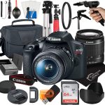 Canon EOS Rebel T7 DSLR Camera with 18-55mm Zoom Lens + Platinum Mobile Accessory Bundle Package Includes: SanDisk 64GB Card, Tripod, Case, Pistol Grip and More (21pc Bundle) (Renewed) - Image 2