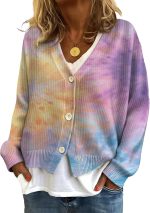 Cardigan Sweaters for Women Slouchy Cardigan for Women Long Sleeve V Neck Chunky Sweater Loose Comfy Outerwear - Image 2