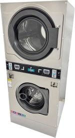 Coin Operated Washer Dryer Combo Commercial Stacked Washing Drying Machine for Laundromats Apartment Laundry Rooms Hotels 12kg Dry Clothes Capacity 220V 1PH - Image 2