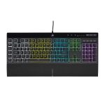 Corsair K55 RGB PRO Membrane Wired Gaming Keyboard – IP42 Dust and Spill-Resistant – 6 Macro Keys with Elgato Integration – iCUE Compatible – QWERTY NA – PC, Mac, Xbox – Black - Image 2