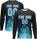 Custom Athletic T-Shirts for Men Women Youth Personalized Printed Team Name Number Casual Long Sleeve Shirt - Image 2