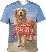 Custom T Shirt, 3D All Over Print Personlized T Shirt, Add Your Image/Photo T-Shirt Front/Back Print - Image 2