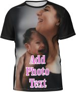 Custom T Shirt, Customized Photo&Text T Shirts, Design Your Own Shirt for Men and Women Multicolor - Image 2