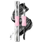 Dual-Ended Iron Wand Mascara, Waterproof, Volumizing and Lengthening, Long Lasting, Smudge-Proof, Clump-Free, Black Metal Wand Mascara Makeup for Women - Image 2