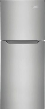 Frigidaire 10.1 Cu. Ft. Compact ADA Top Freezer Refrigerator in Brushed Steel with Electronic Control Panel, Reversible Door Swing, ENERGY STAR - Image 2
