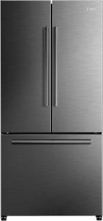 Galanz GLR18FS5S16 French Door Refrigerator with Installed Ice Maker and Bottom Freezer Adjustable Electrical Thermostat Control, Frost Free, Energy Star Certified, Stainless Steel, 18 Cu Ft - Image 2