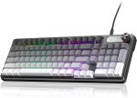 IP98 Gaming Keyboard - Wired Keyboard with RGB Backlighting, IPX8 Water Resistance, and Side Printed PBT Translucent Keycaps, Suitable for Gaming or Work (Gray-White) - Image 2