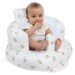 Inflatable Baby Seat for Babies 3 Months & Up, Baby Floor Seats for Sitting Up, Baby Seats for Infants, Blow Up Baby Chair with Built in Air Pump - Bear - Image 2