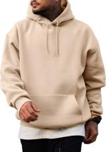 JMIERR Mens Casual Cotton Hooded Collar Drawstring Hoodies Pullover Sweatshirts Casual Long Sleeve Shirts - Image 2