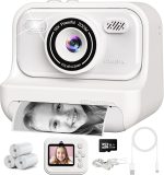 Kids Instant Print Camera,2.4 Inch Screen Kids Instant Cameras, Christmas Birthday Gifts for 3 4 5 6 7 8 9 10 Year Old Girls Boys, Portable Toddler Toy for Girls Age 3-12, White - Image 2