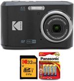 Kodak PIXPRO FZ45 Digital Camera (Black) Bundle with 32GB Class 10 UHS-I U1 SDHC Memory Card and AA High-Performance Alkaline Batteries (4-Pack) (3 Items) - Image 2