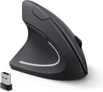 Lekvey Left Handed Ergonomic Mouse, Vertical Wireless Mouse for Left Hand, 2.4G USB Carpal Tunnel Lefty Mouse, 3 Adjustable DPI, 6 Buttons, for Laptop, PC, Computer, Mac, Windows, Desktop - Black - Image 2