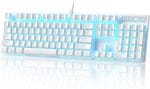 MageGee Mechanical Gaming Keyboard, Wired USB Adjustable Backlight Keyboard, New Mechanical Storm 100% Anti-ghosting Keyboards with Blue Switches for Windows PC/MAC Games (White) - Image 2
