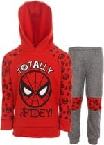 Marvel Avengers Spider-Man Fleece Pullover Hoodie and Jogger Pants Outfit Set Toddler to Big Kid Sizes (2T - 18-20) - Image 2