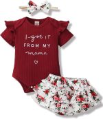 Mioglrie Newborn Infant Baby Girl Clothes Romper Shorts Set Floral Summer Outfits Cute Baby Clothes Girl - Image 2