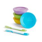 Munchkin® Love-a-Bowls™ 10 Piece Baby Feeding Set, Includes Bowls with Lids and Spoons, Multicolor - Image 2