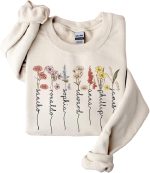 NAZENTI - Custom Grandma Mom Gardens Birth Month Flower Sweatshirt For Women, Mama Gifts For Birthday Mothers Day Christmas - Image 2