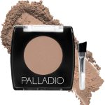 Palladio Brow Powder for Eyebrows, Soft and Natural Eyebrow Powder with Jojoba Oil & Shea Butter, Helps Enhance & Define Brows, Compact Size for Purse or Travel, Includes Applicator Brush, Taupe - Image 2
