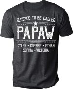 Personalized Dad T-Shirt Blessed to be Called Daddy Shirt for Men Custom Grandpa Shirts Cool Fathers Day Shirt - Image 2