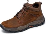 Skechers Men's Respected-Boswell Mid Top Leather Moc Toe Sneakers - Image 2