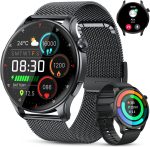 Smart Watch for Men Women Fitness: Make Answer Call Running Digital Mens Watches Waterproof Smartwatch Android Phone iPhone Samsung Compatible Step Pedometer Tracker Heart Rate Sleep SpO2 Monitor - Image 2