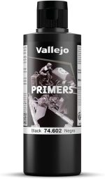 Vallejo - Surface Primer Color | Black Acrylic Primer 200 ml (6.76 fl.oz.) | Matte Finish and Fast Drying | Perfect for Airbrushing and Great Adhesion to Figurines and Scale Models - Image 2