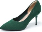 Women's Pumps Knitted Mesh Stilettos Dress Shoes Elegant Pointed Toe High Heels Comfortable Formal Work Office Business Shoes - Image 2