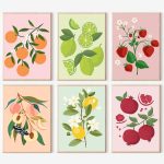 cupmod 6Pack Paint by Number for Adults and Kids,DIY Acrylic Painting Paint by Numbers Kits on Canvas Without Frame,Fruit Oil Painting for Home Wall Decor 7.8x11.8inch, MT11375-MT11380 - Image 2