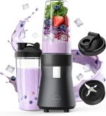 iCucina Smoothie Blender, Personal Blender for Shakes and Smoothies, 700W Pulse Technology Single Serve Blenders with 2 x 28oz Protable Cups for Ice Crush, Frozen Fruit Drinks - Image 2