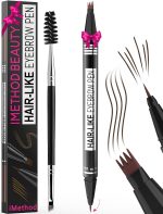 iMethod Eyebrow Pen - Eyebrow Pencil Magical 2-in-1 Eye Brow Pencils for Women with 4-Fork-Tip & Precise Brush-Tip for Natural Hair-Like Brows, Last All-Day, with Eyebrow Spoolie Brush, Dark Brown - Image 2