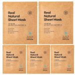 varuza] Real Natural Sheet Mask – EWG VERIFIED, Vegan Face Mask for Hydration, Non-GMO, No Artificial Fragrance, Made in Korea (5 PACK, BLUE AMPOULE) - Image 2